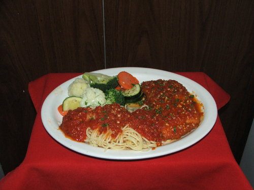 Salmone Calaprese. Sauteed salmon with special sauce.