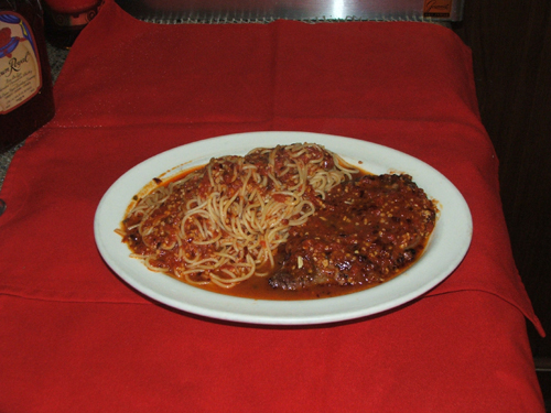 Trancia Di Carne A La Griglia. Ribeye steak grilled Hugo Style.